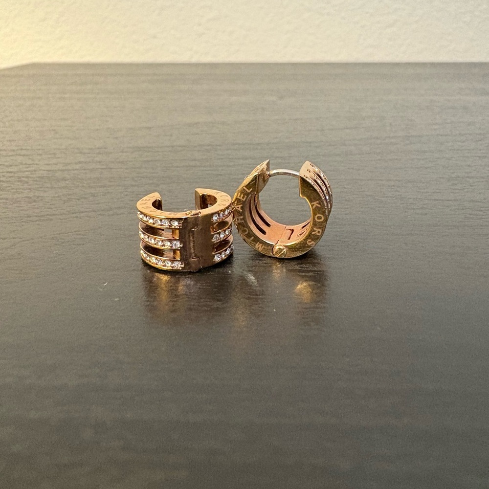 Michael Kors Elegant Gold Hoop Earrings